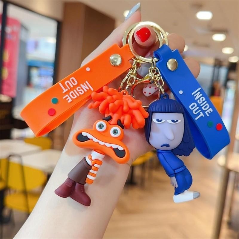 1 pc Inside Out Keychain,Cartoon Keychain Disney and Pixar Sadness Fear ...