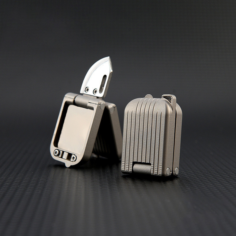 CNEDC Mini Titanium Alloy Pocket Portable Keychain Pendant Portable ...