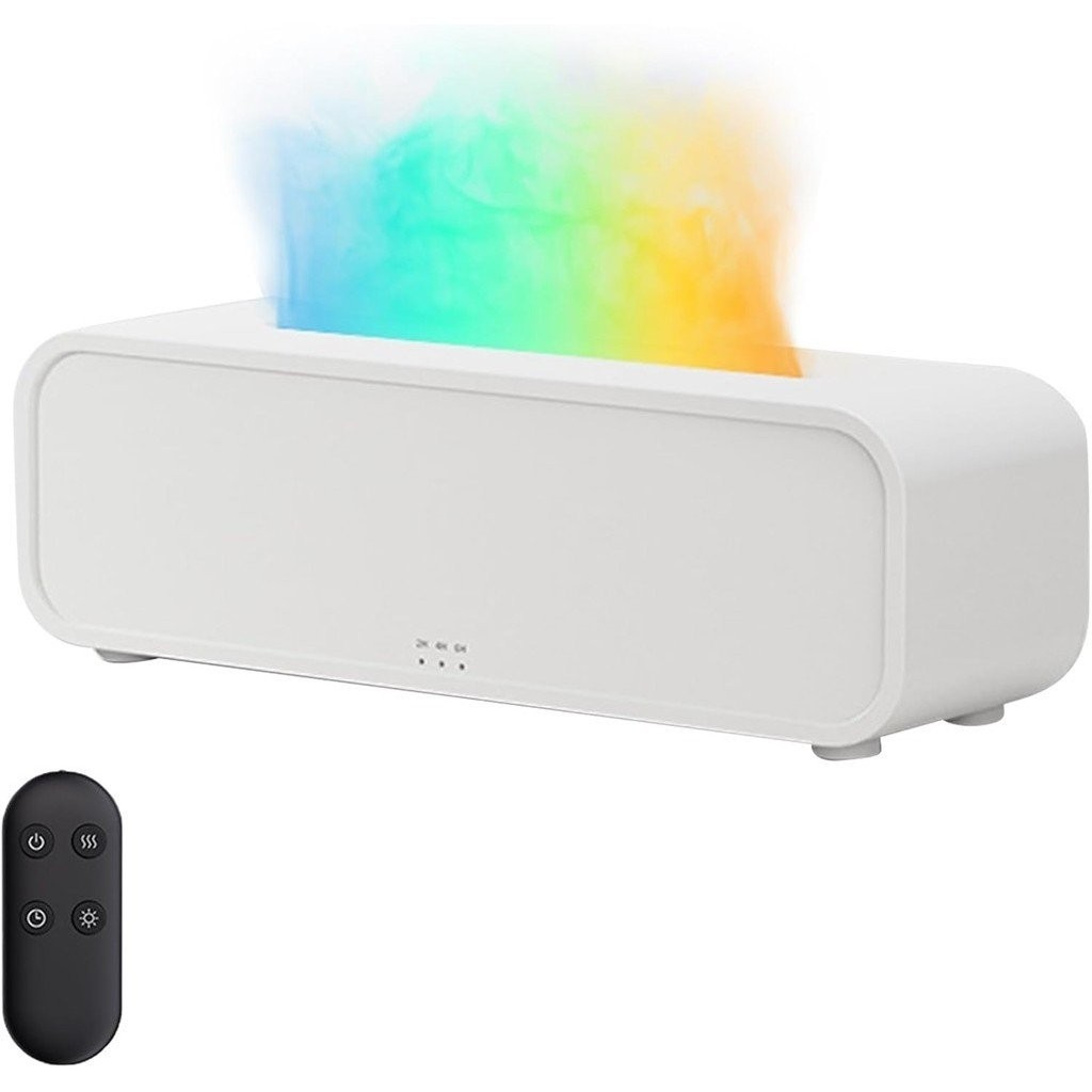 Flame Air Diffuser, Upgrade 7 Colour Lights Essential Oil Diffuser ...