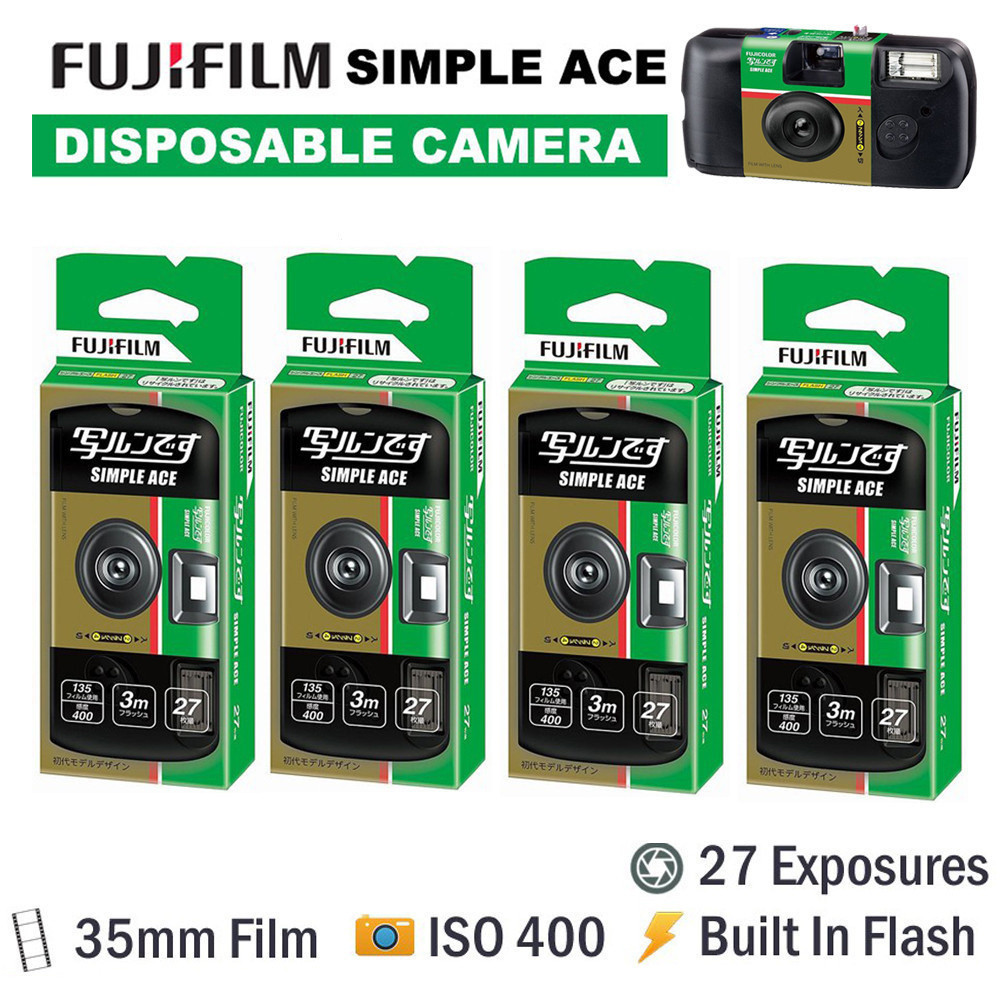 [Expiry Date:2026] Fujifilm Simple Ace QuickSnap Disposable ISO 400 35mm  Film Camera [27 Exposure]
