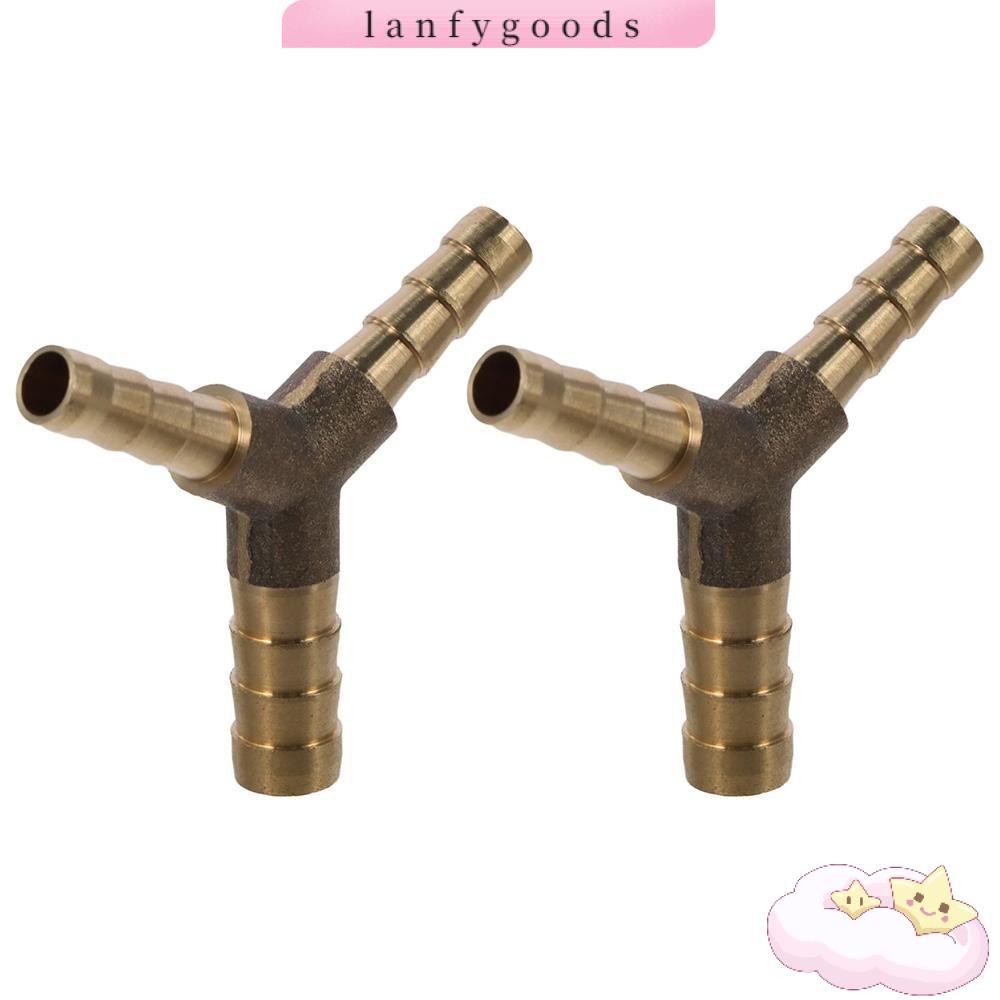 LANFY Tee Barb Fitting, Y Shape Brass Fitting Reducer, Pipe Connector