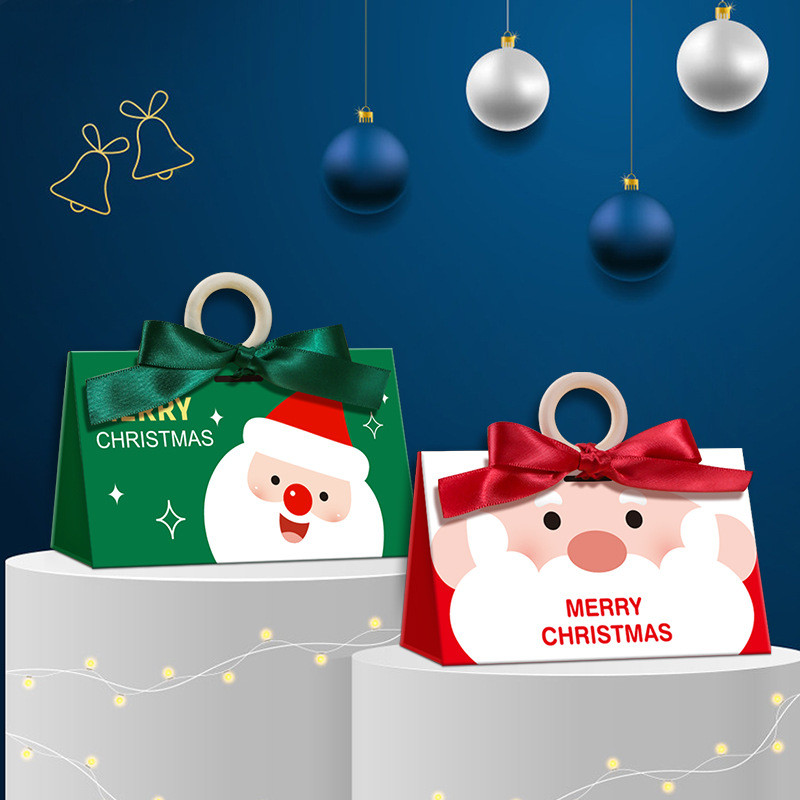 2024 New Christmas Triangle Gift Box Decoration New Year Party Gift ...