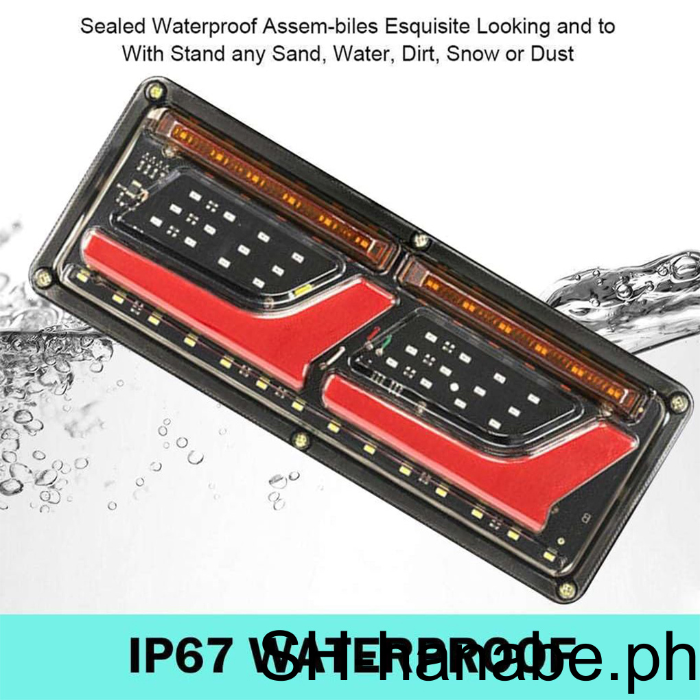 2pcs ABS 74 LED Tail Lights Stop Indicators Lights Warning Lights Stop ...