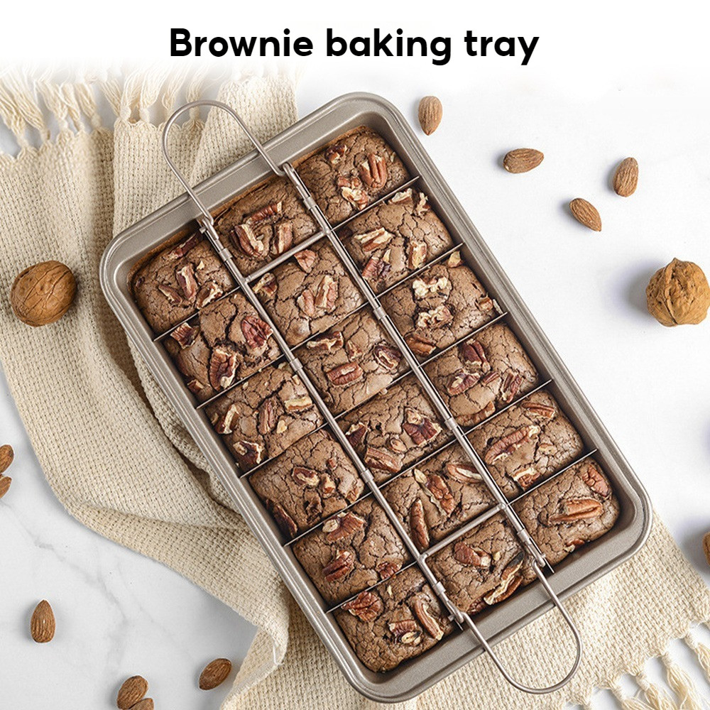 Brownie Pan Non-Stick ,Brownie Baking Pan With Dividers Brownie