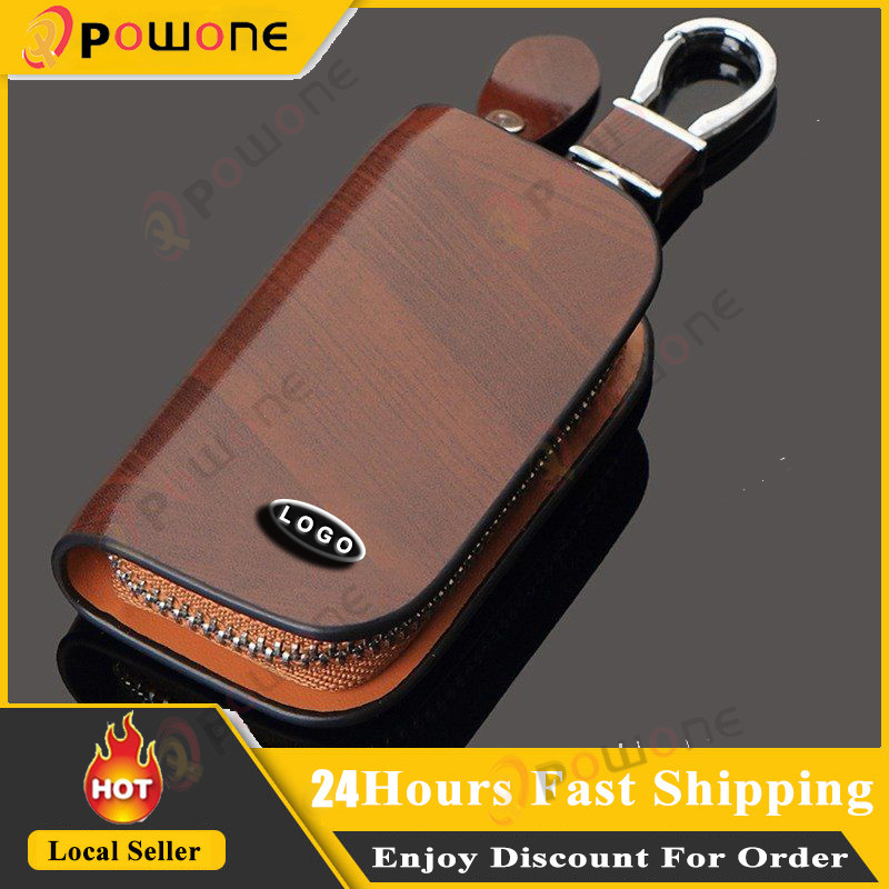 Genuine Leather Car Key Wallets keychain Men & Women Car Key Bag ...