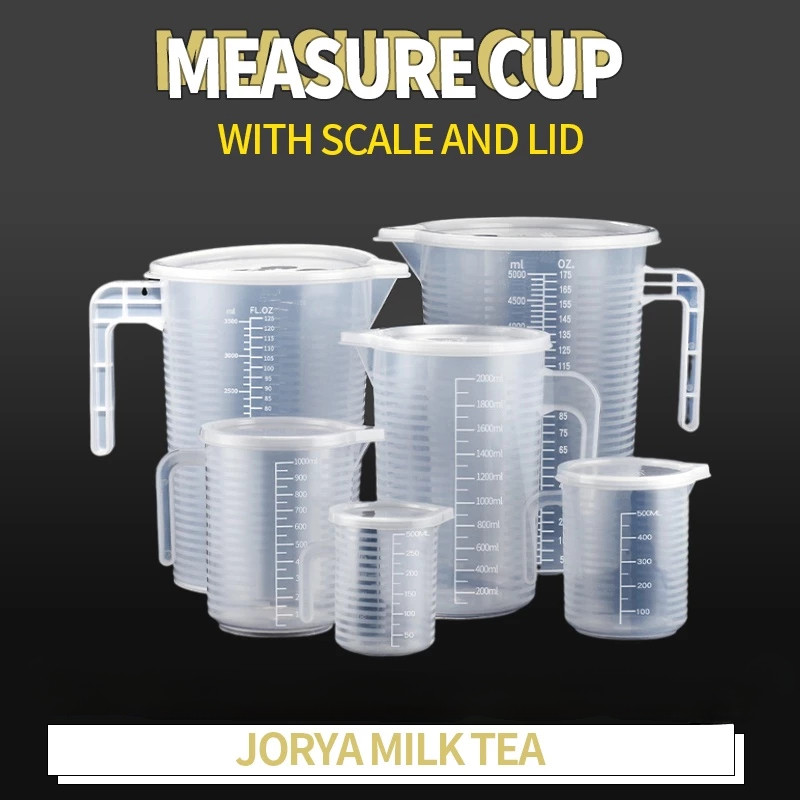 Clear Plastic Measuring Cup Pitcher With Lid Liquid Measure Jug Cup ...