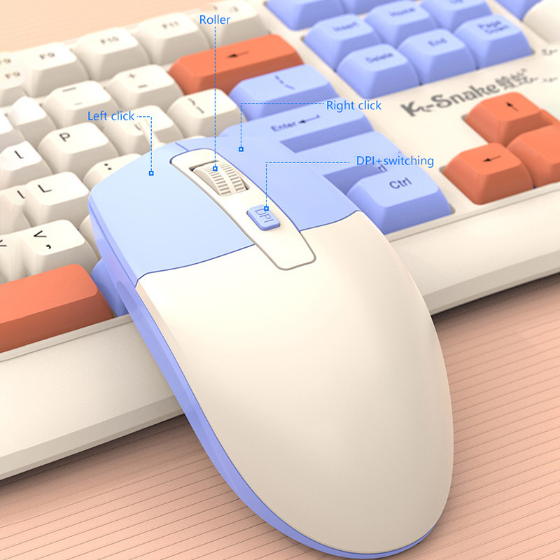 [yiiweng] Wired Mouse Cute Macaron Ergonomic Mause USB 1600 DPI For PC ...