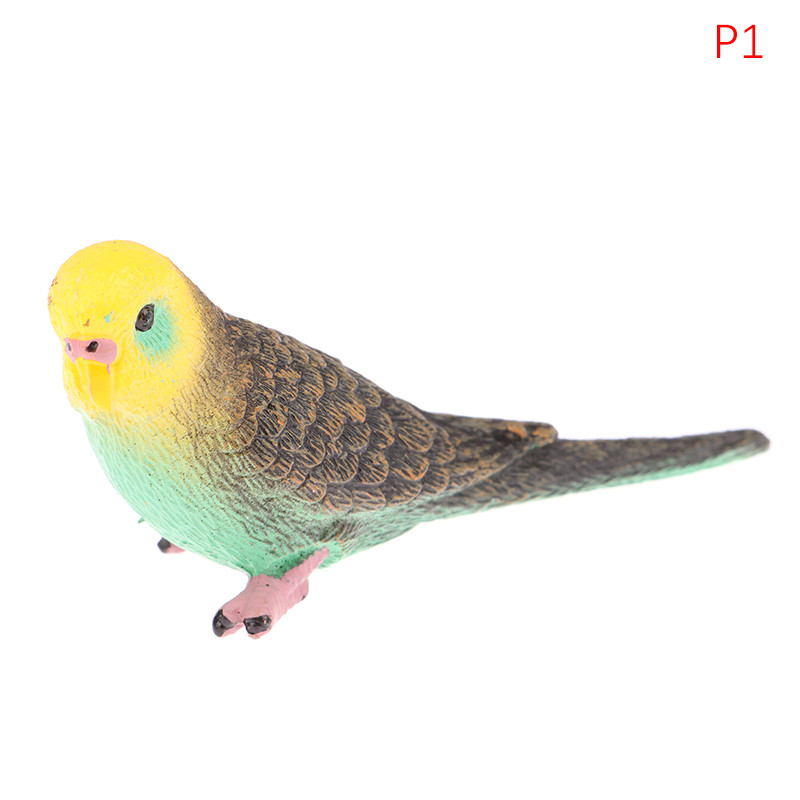 GMARTY Simulation Parakeet Miniature Landscape Ornament Artificial Bird ...