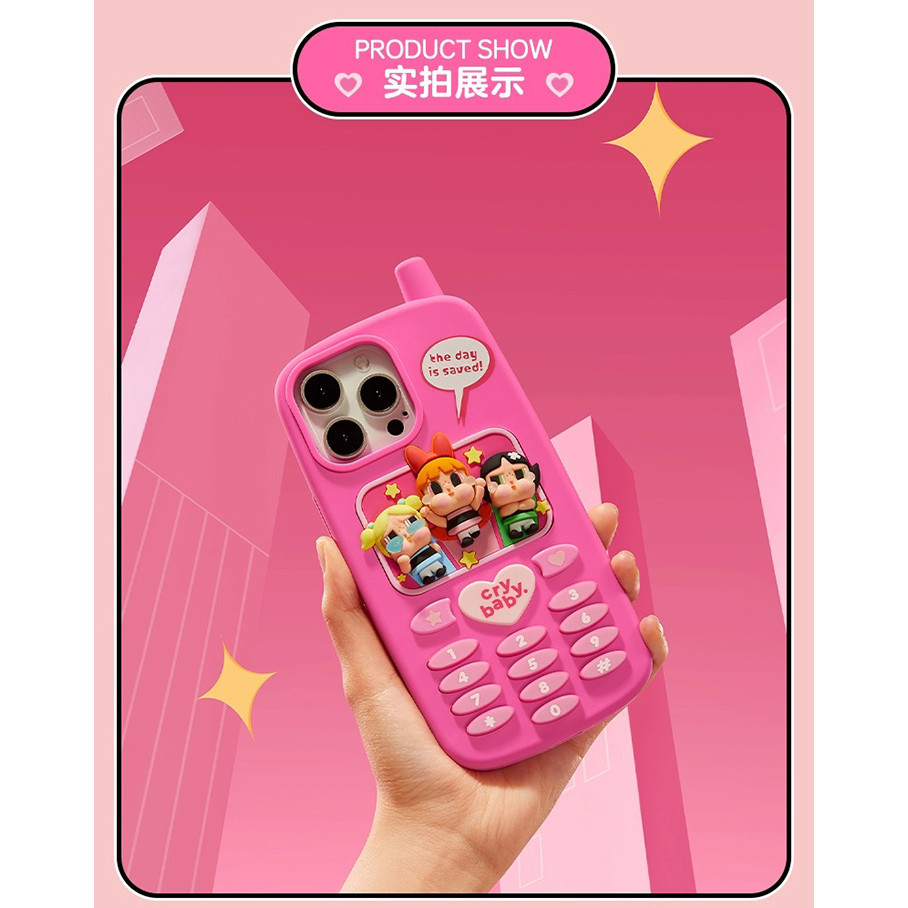 Hot POP CRYBABY The Powerpuff Girls Case Soft Silicone Cover for iPhone