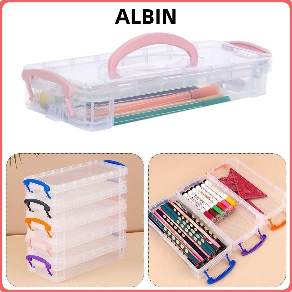 ALBIN Portable Pencil , Multi Layer Detachable Paintbrush Storage Box ...