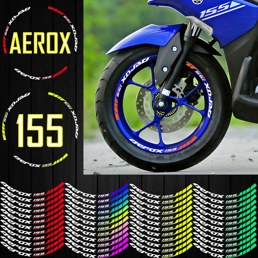 YAMAHA MIO AEROX 155 V2 Reflector Motorcycle Wheel Hub Rim Vinyl Mags ...