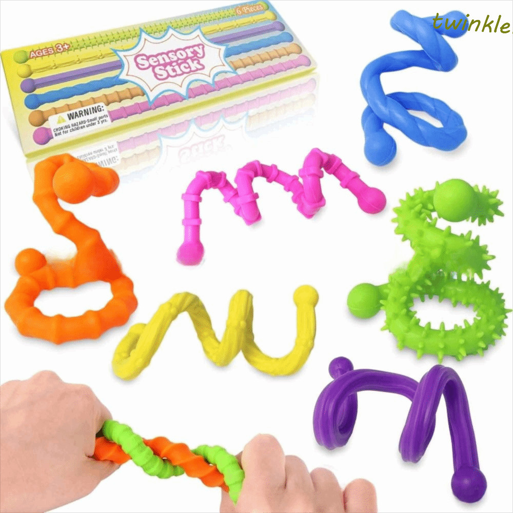 TWINKLE1 Relaxation Toys, Textured Travel Activity Sensory Sticks ...