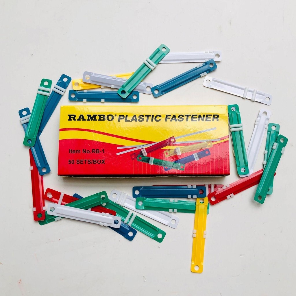 Plastic Fastener 50 pcs/box Fasteners Assoted Color STO | Shopee ...