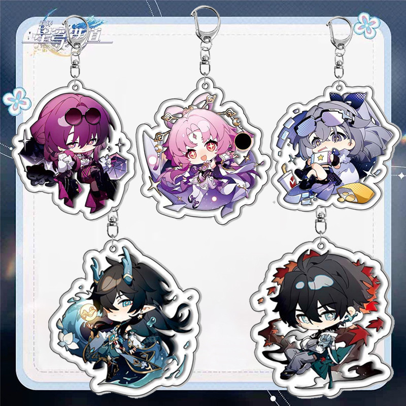 Game Honkai Key Ring Acrylic Star Rail Dan Heng March 7th Character Key ...