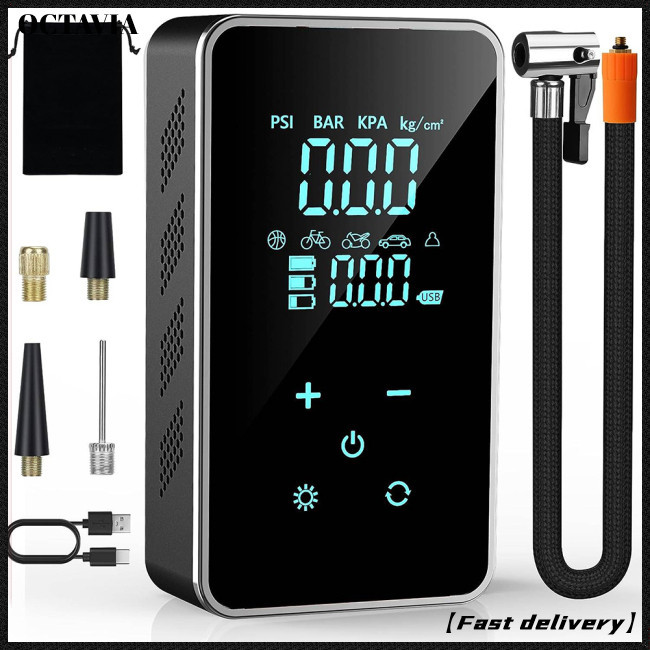 AT Tire Inflator Portable Air Compressor 16L/min 150 PSI Air Pump With