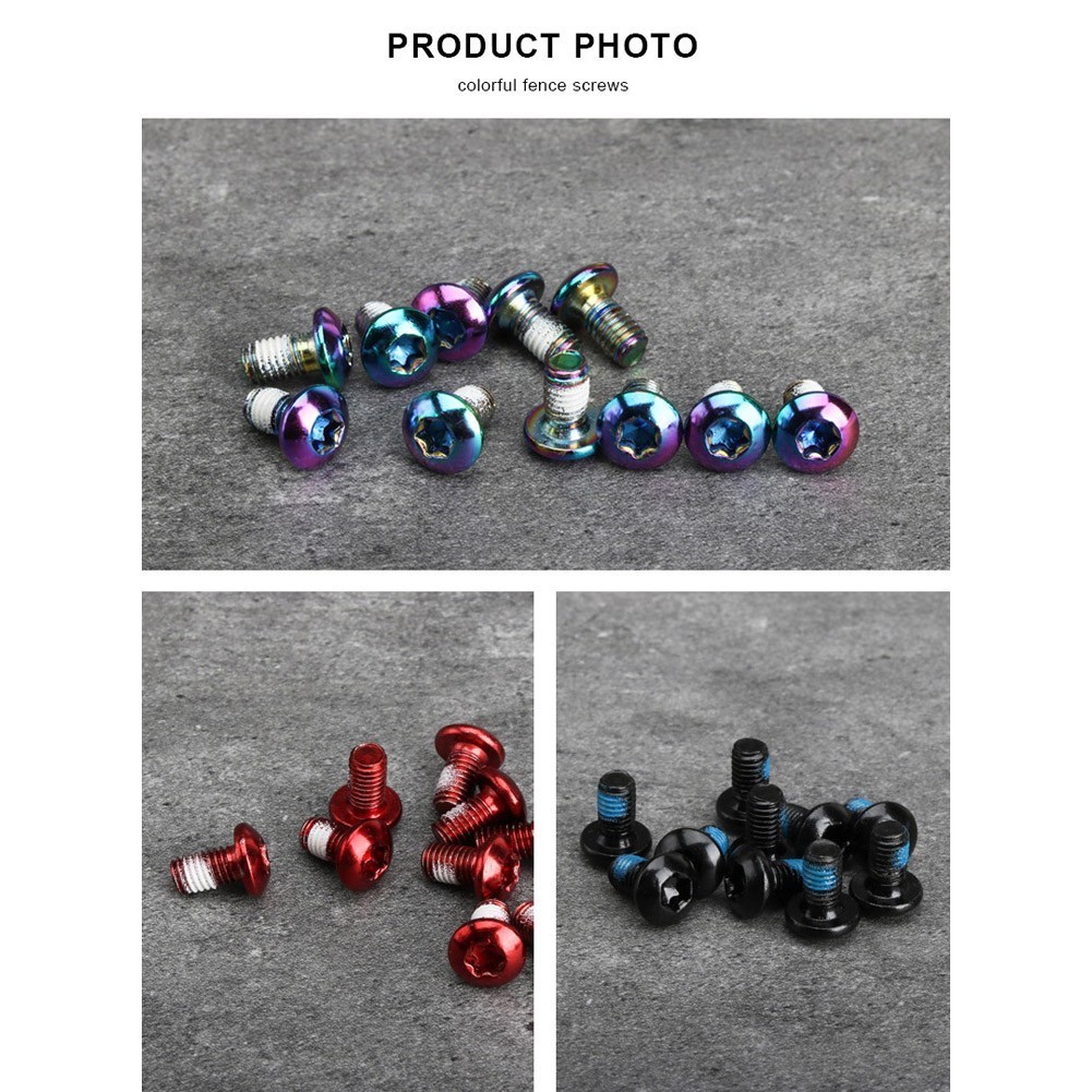 Fashionstyle 12pcs M5x9mm Disk Brake Rotor Bolts Steel T25 Bike Bicycle