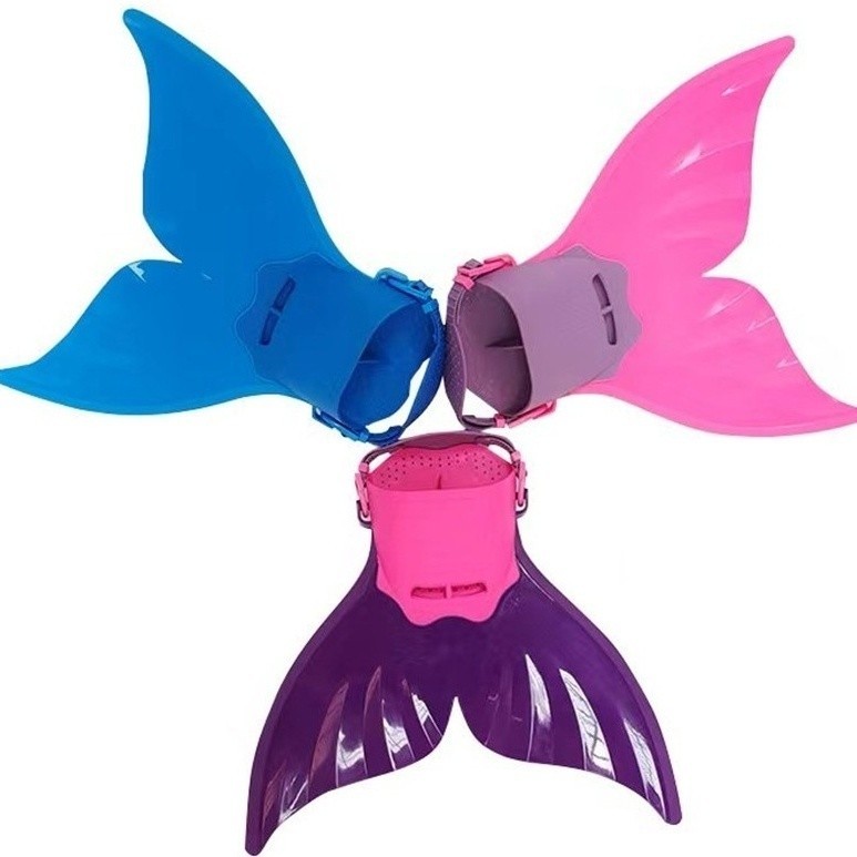 Mermaid Style Water Training Fins - Silicone Swim Fins For Adults, Size 38-40, Surfing & Diving Exercise