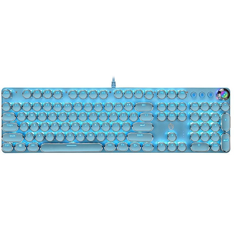 Cross-Border Girl Pink Steampunk Keyboard Sublimation Blue and White ...