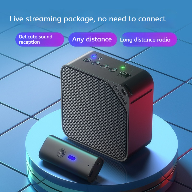 Tucun A6 Wireless Collar Microphone Monitor External Audio Live ...