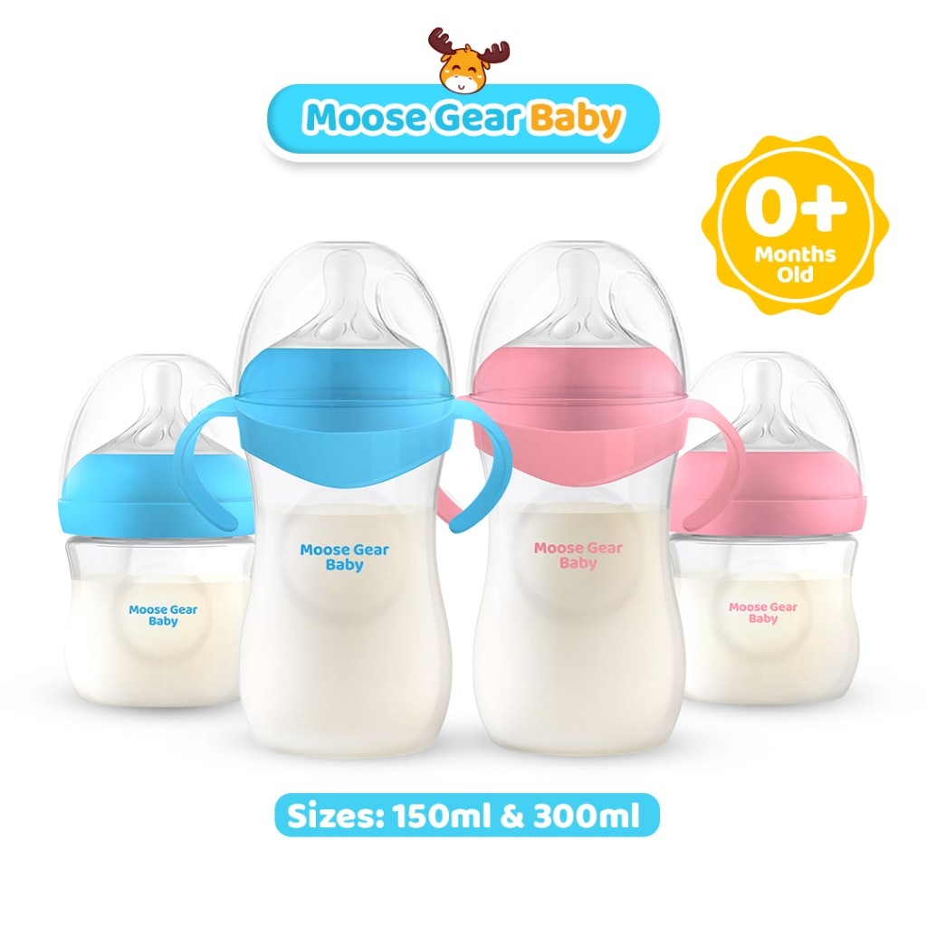 Moose Gear Baby Bottle 150ml/330ml Anti Colic Feeding Bottle for Baby ...