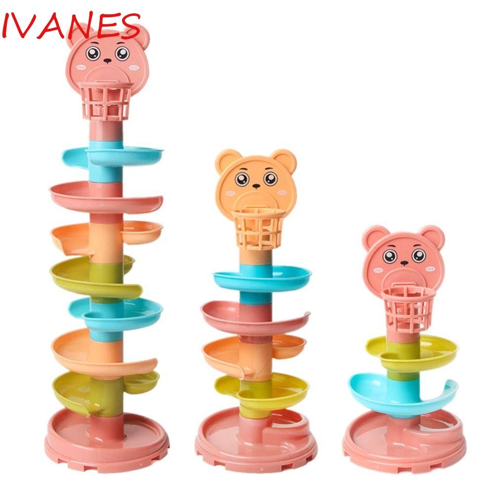 IVANES Ball Drop Roll Swirling Tower Kids Gift Baby Rotating Track Set ...