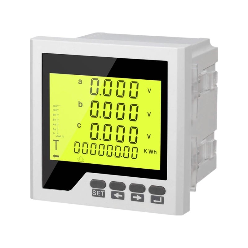 Three-phase multi-function power meter LCD digital display AC current ...