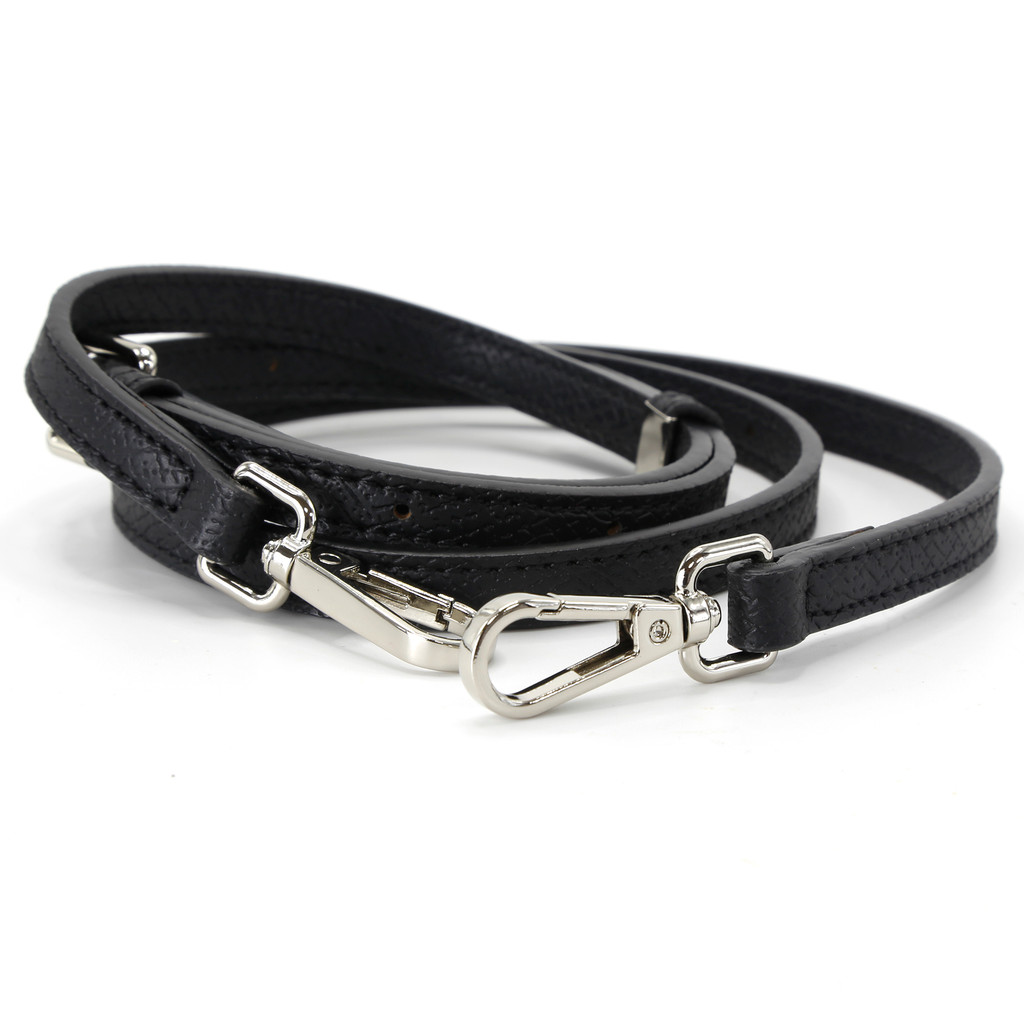 Women Bag Straps Leather Strap Adjustable Black Silver Button Shoulder  Strap Replacement 94-112cm