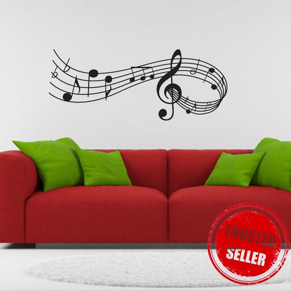 Music Notes Band Room Home Removable Wall Stickers Decals Wall Diy