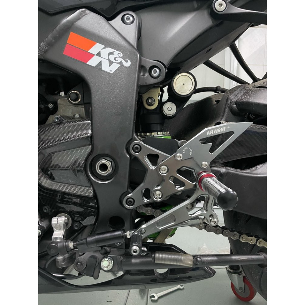 Arashi V2.0 CNC Adjustable Rearset For KAWASAKI NINJA ZX-6R ZX6R ZX636 ...