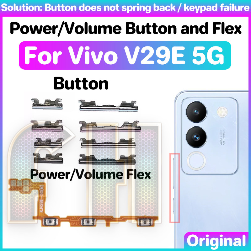 Power On Off volume Button Flex Out Side Key For vivo V29E 5G Switch ...