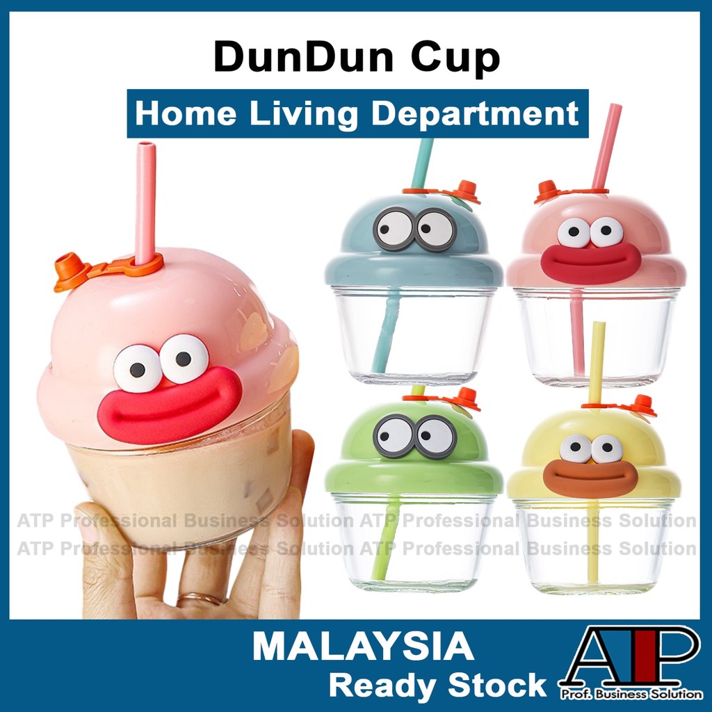 Mug [210ml] Cawan DunDun Mini Dun Dun Cup Cute Ins Straw Glass Cup ...