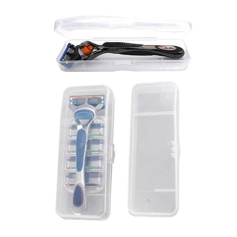 Portable Travel Razor Box Transparent Plastic Razor Box Shaving ...