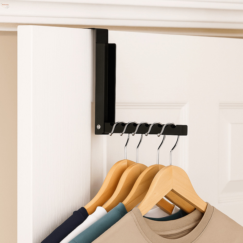 MXBEAUTY Over-Door Coat Rack, Collapsible Hooks Creative Drying Laundry ...