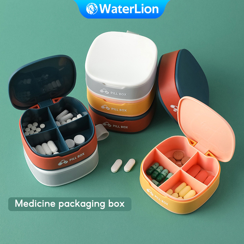 Portable Sub Packaging Mini Pill Box 7-day Medication Sealed Storage ...