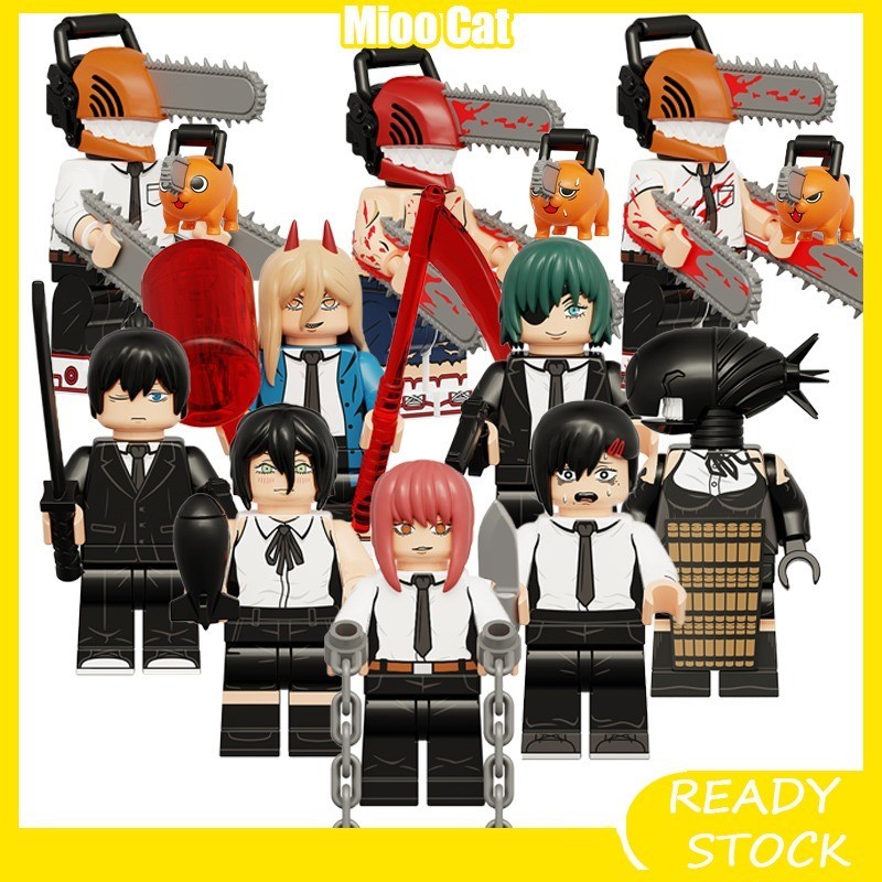 Chainsaw Man Denji Power Himeno Makima Minifigures Building Blocks ...