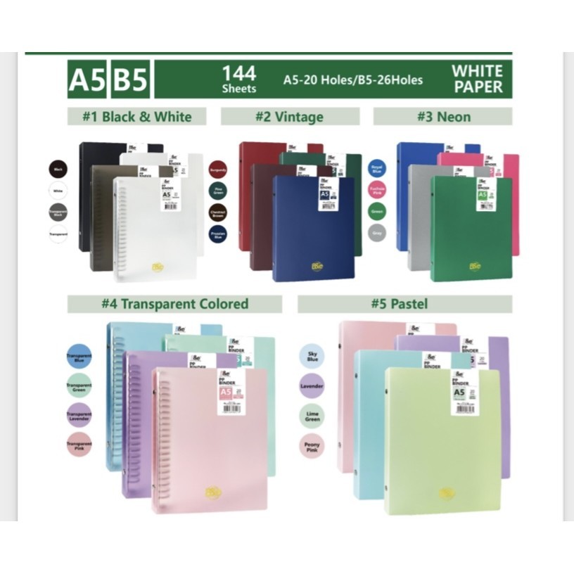 B&E Notebook Binder Notebook With Loose Leaf Refillable Binder Notebook ...