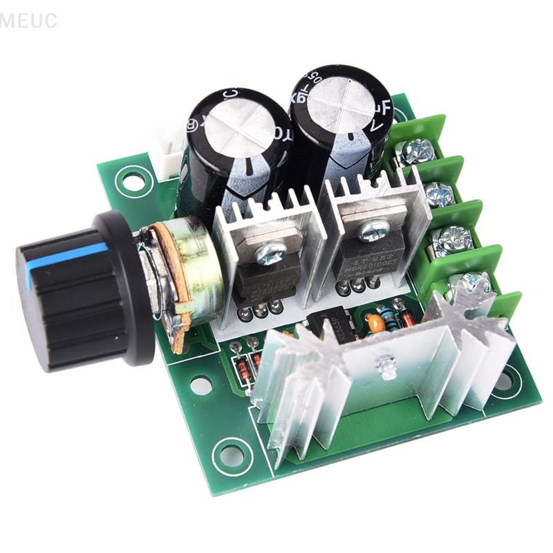 Meuctiffy 12V~40V 10A PWM DC Motor Speed Control Switch Controller Volt ...
