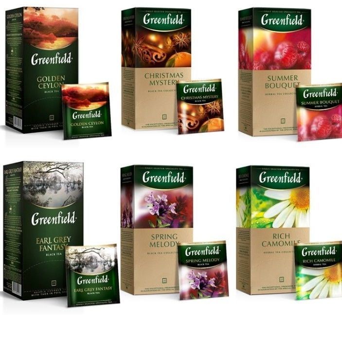 Russia Imported Flower Fruit Tea 25 Tea Bags Greenfield Tea Black Tea ...