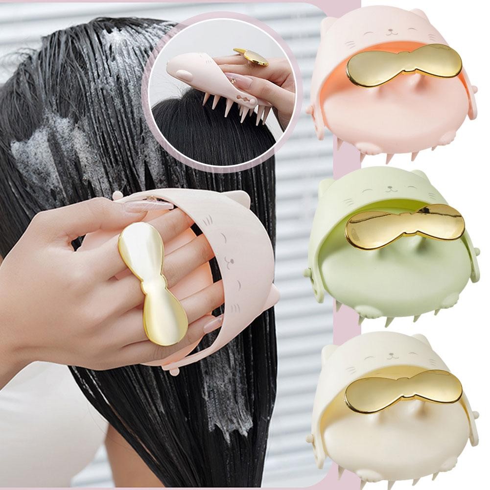 Silicone Shampoo Brush Head Massage Comb Hair Washing Hair Comb Salon
