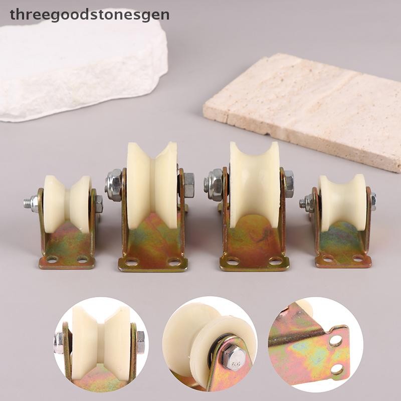 TGS Nylon Grooved Roller Track Pulley V / U Nylon With Stand 30mm 50mm