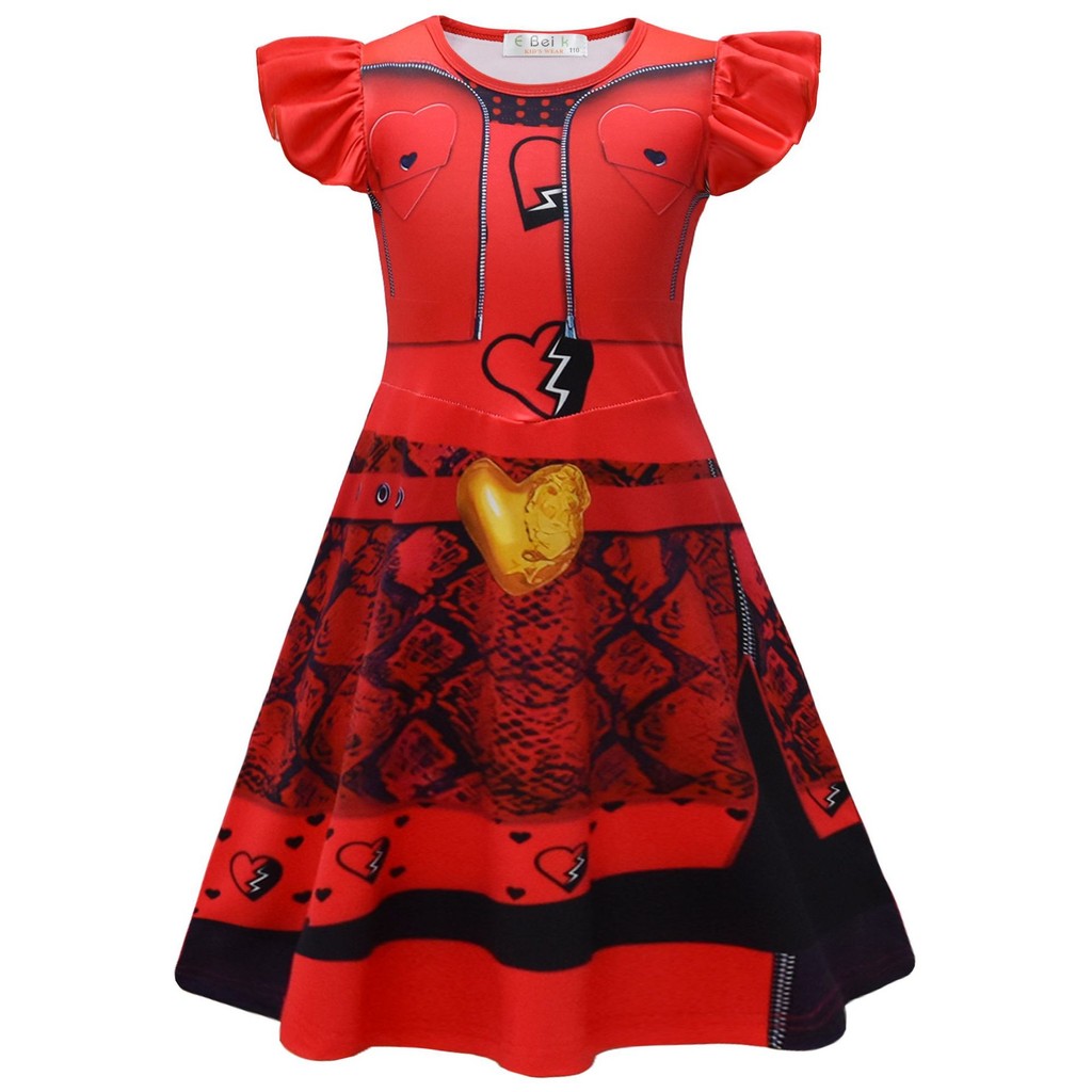 Descendants Costume for Kids Girl 3 4 5 6 7 8 9 Year Old Halloween Costume  for Kids Descendants 4 The Rise of Cosplay Costumes Stage Performance Fly  Sleeve Descendants Red Dress | Shopee Philippines