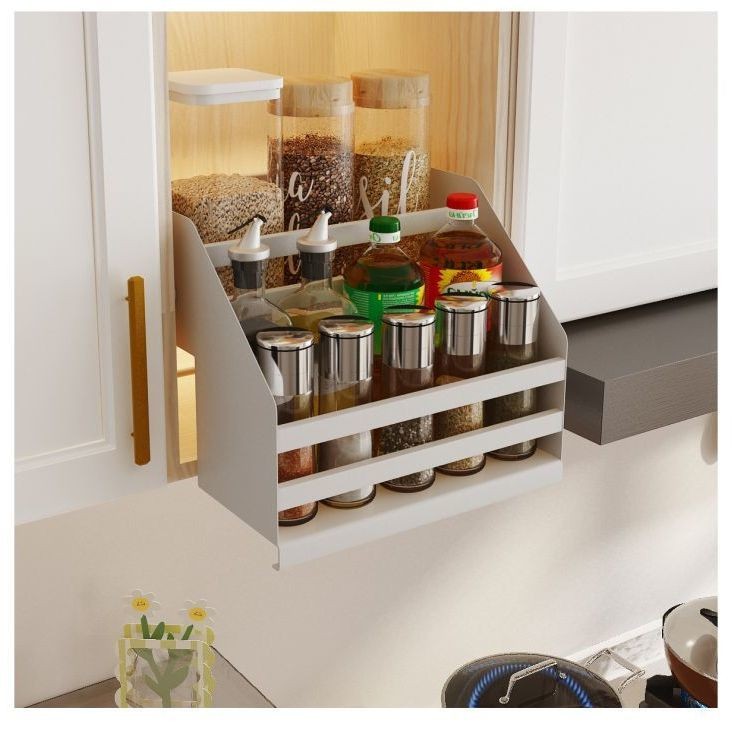 Kitchen Wall Cupboard Cabinet Drop-down Storage Rack Pull-out Basket ...
