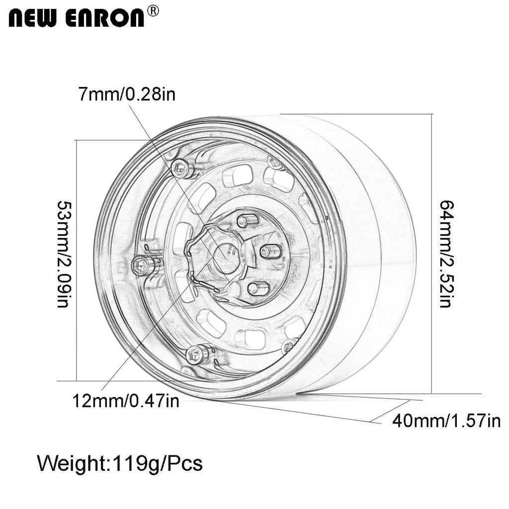 CNC Alloy 4Pcs 2.2