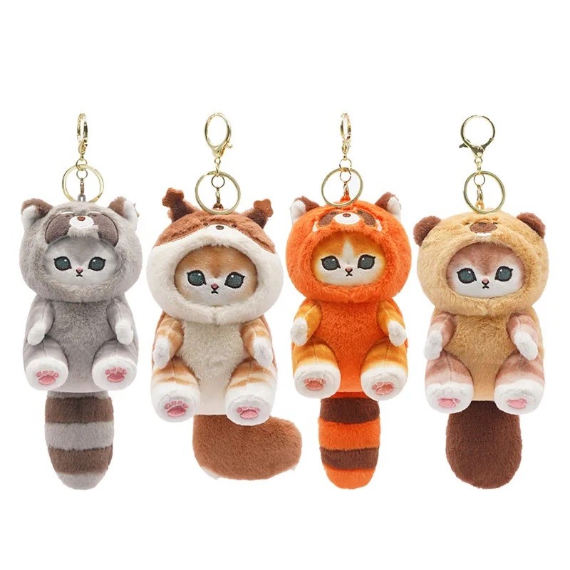 Mofusand Cat Cute Doll Kawaii Keychain Pendant Model Collection Desktop