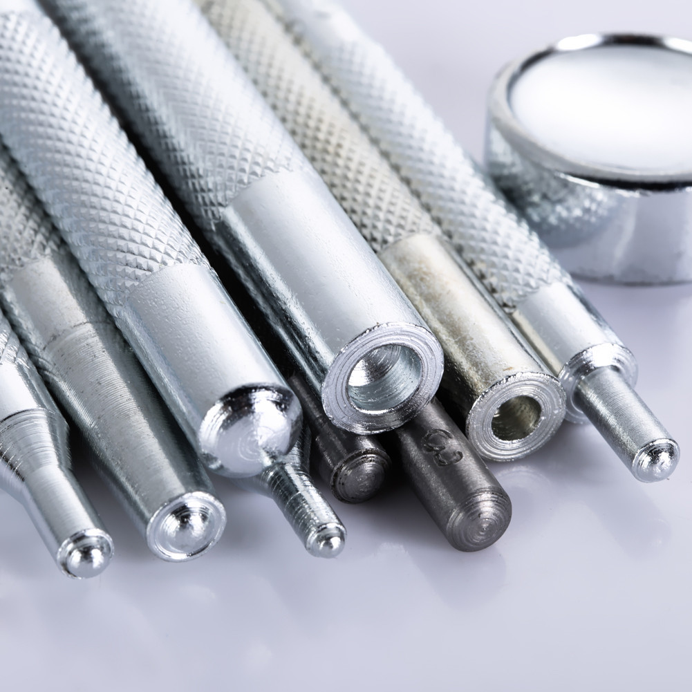 Happy 11pcs Die Punch Snap Kit DIY Leather Craft Metal Rivet Button