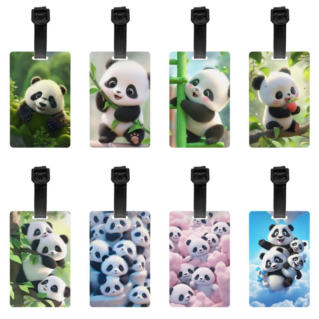 Panda Luggage Tag Colorful Handbag Label Airplane Checkin Shopee