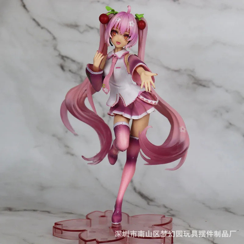 20CM New Anime Japanese Virtual singer Hatsune Miku pink sakura Fairy ...