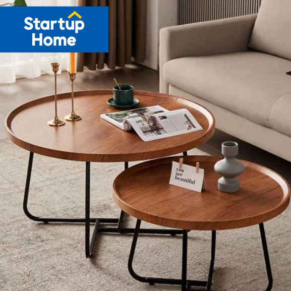 Nordic Modern Luxury Round Coffee Table - Multifunctional, Stylish ...