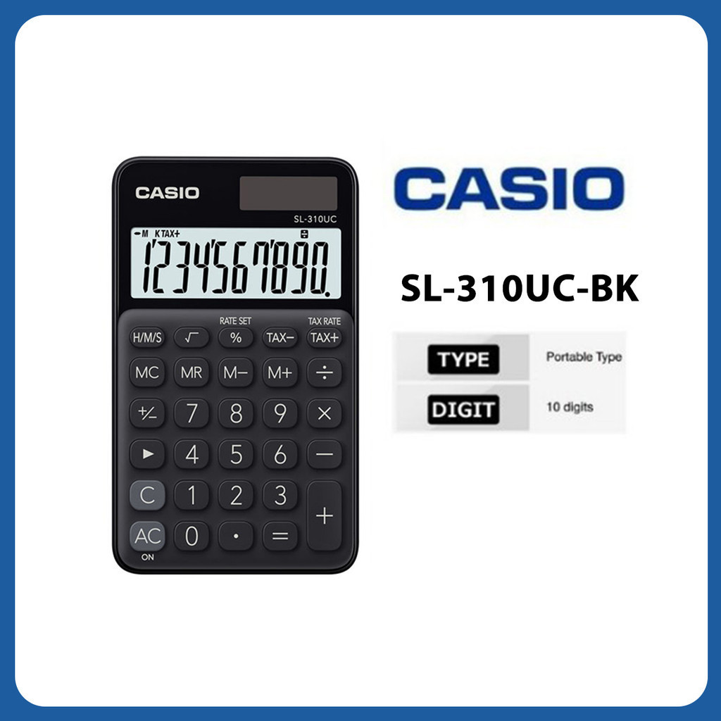 X Bmw CASIO SL-310UC-BK Calculadora, X X Cm, Color