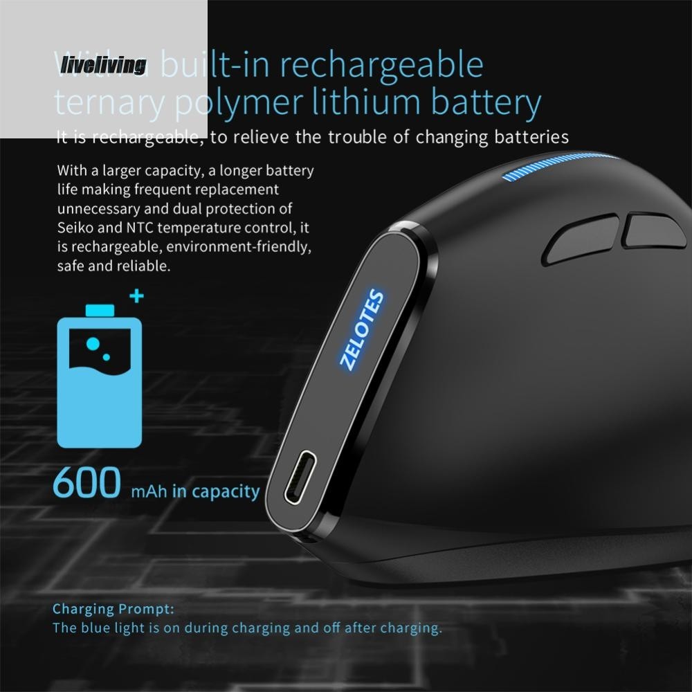 F-36A Optical Vertical Mouse 6 Buttons Computer Mice 2400 DPI ...